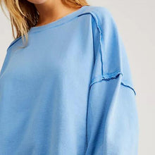Load image into Gallery viewer, Exposed Seam Dropped Shoulder Sweatshirt