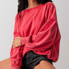 Load image into Gallery viewer, Exposed Seam Dropped Shoulder Sweatshirt
