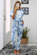 Load image into Gallery viewer, Tie-Dye Short Sleeve Jumpsuit with Pockets