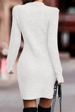 Load image into Gallery viewer, Rib-Knit Round Neck Sweater Dress