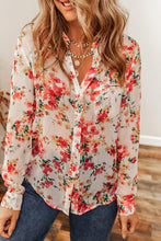Load image into Gallery viewer, Floral Button Up Long Sleeve Shirt