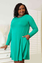 Load image into Gallery viewer, Zenana Full Size Long Sleeve Flare Dress with Pockets