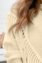 Load image into Gallery viewer, Fringe Detail Mock Neck Sweater