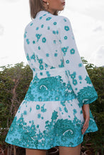 Load image into Gallery viewer, Floral  Waist Shirt Dress