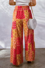 Load image into Gallery viewer, Bohemian Patchwork Drawstring Wide Leg Pants