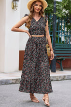 Load image into Gallery viewer, Tie Back Cropped Top and Maxi Skirt Set