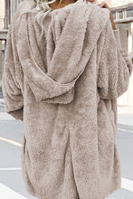 Load image into Gallery viewer, Teddy Hooded Jacket with Pockets