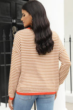Load image into Gallery viewer, Striped Round Neck Drop Shoulder T-Shirt