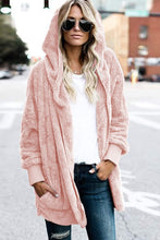 Load image into Gallery viewer, Teddy Hooded Jacket with Pockets