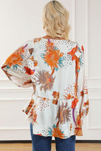 Load image into Gallery viewer, Printed V-Neck Smocked Balloon Sleeve Blouse
