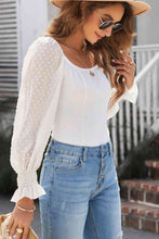 Load image into Gallery viewer, Swiss Dot Flounce Sleeve Square Neck Bodysuit
