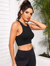 Load image into Gallery viewer, Cropped Round Neck Sports Tank Top