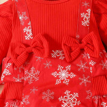 Load image into Gallery viewer, Snowflake Bow Detail Jumpsuit