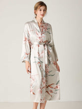 Load image into Gallery viewer, Floral Tie Waist Long Sleeve Robe