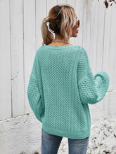 Load image into Gallery viewer, V-Neck Dropped Shoulder Sweater
