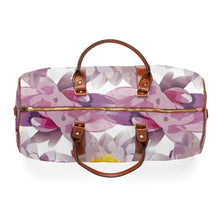 Load image into Gallery viewer, Gray Flower Design Waterproof Travel Bag