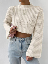 Load image into Gallery viewer, Mock Neck Long Sleeve Cropped Sweater