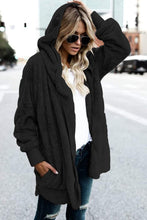 Load image into Gallery viewer, Teddy Hooded Jacket with Pockets