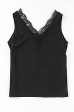 Load image into Gallery viewer, Lace Detail V-Neck Tank