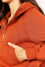 Load image into Gallery viewer, Double Take Half-Zip Long Sleeve Hoodie