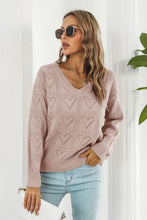 Load image into Gallery viewer, V-Neck Drop Shoulder Sweater
