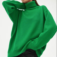 Load image into Gallery viewer, Turtle Neck Dropped Shoulder Sweater