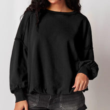 Load image into Gallery viewer, Exposed Seam Dropped Shoulder Sweatshirt