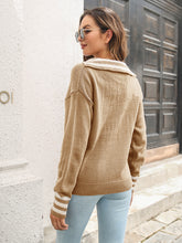 Load image into Gallery viewer, Johnny Collar Drop Shoulder Sweater