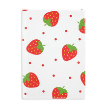 Load image into Gallery viewer, Sweet Strawberries Hardcover Notebook