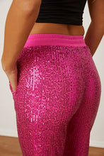 Load image into Gallery viewer, Sequin Drawstring Pants with Pockets
