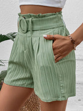 Load image into Gallery viewer, Belted Shorts with Pockets
