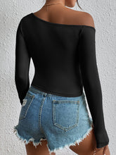 Load image into Gallery viewer, Asymmetrical Long Sleeve Side Tie Blouse