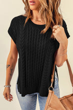 Load image into Gallery viewer, Cable-Knit Side Slit Sweater Vest