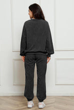 Load image into Gallery viewer, Round Neck Sweatshirt and Sweatpants Set