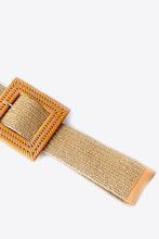 Load image into Gallery viewer, Square Buckle Elastic Braid Belt