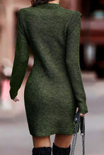 Load image into Gallery viewer, Rib-Knit Round Neck Sweater Dress