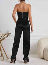 Load image into Gallery viewer, Knot Detail Tube Top and Pants Set