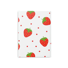 Load image into Gallery viewer, Sweet Strawberries Hardcover Notebook