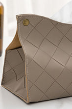 Load image into Gallery viewer, Woven Vegan Leather Tissue Box Cover