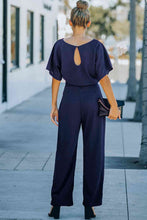 Load image into Gallery viewer, Full Size Tie Waist Straight Leg Jumpsuit