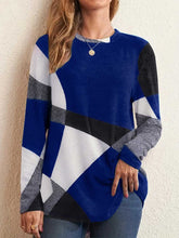 Load image into Gallery viewer, Color Block Round Neck T-Shirt
