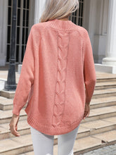 Load image into Gallery viewer, Cable-Knit Mock Neck Sweater