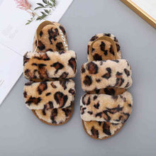 Load image into Gallery viewer, Faux Fur Open Toe Slippers