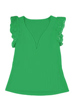 Load image into Gallery viewer, Deep V Lace Butterfly Sleeve Top