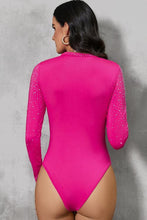 Load image into Gallery viewer, Rhinestone Embellished Long Sleeve Bodysuit