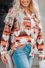 Load image into Gallery viewer, Printed Button Up Long Sleeve Shirt