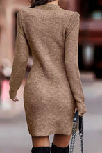 Load image into Gallery viewer, Rib-Knit Round Neck Sweater Dress