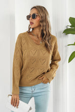 Load image into Gallery viewer, V-Neck Drop Shoulder Sweater