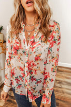 Load image into Gallery viewer, Floral Button Up Long Sleeve Shirt