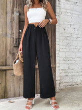 Load image into Gallery viewer, Ruched High Waist Straight Leg Pants